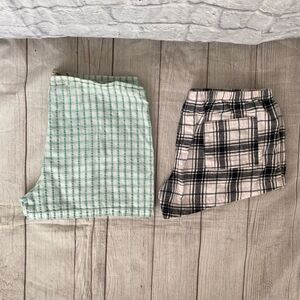 Nautica women sleepwear plaid shorts bundle size Small & large